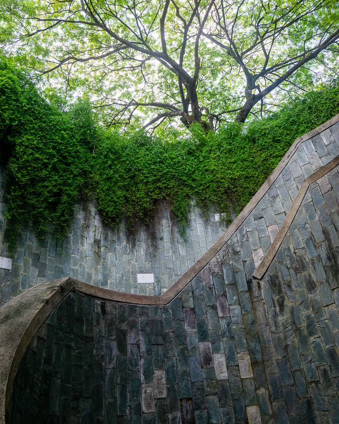 Fort Canning Park tunnel is one of the best things to do in Singapore.